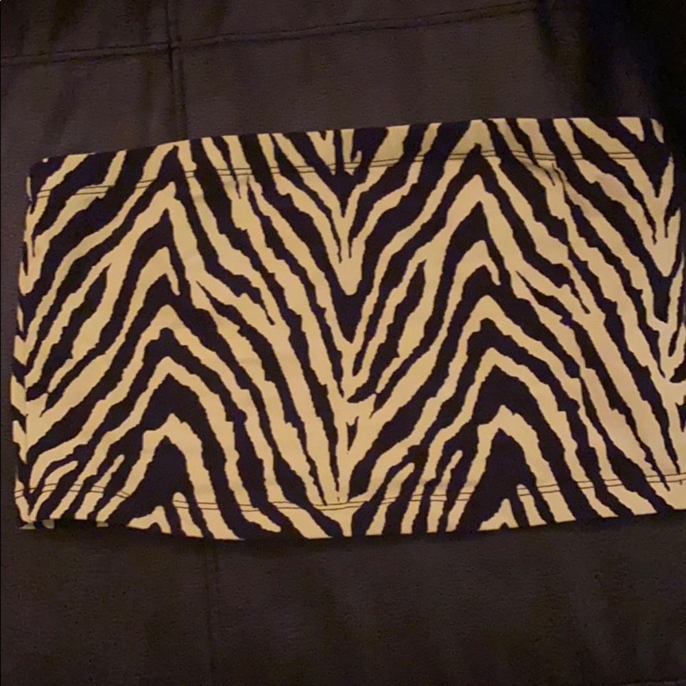 Neon Green Zebra Print Tube Top